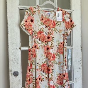 Lularoe floral midi dress, new with tags, pockets!
